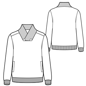 Patron ropa, Fashion sewing pattern, molde confeccion, patronesymoldes.com Buzo Polar 7076 NENAS Buzos